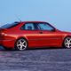 A Saab 9-3 Viggen parked near the sea.
